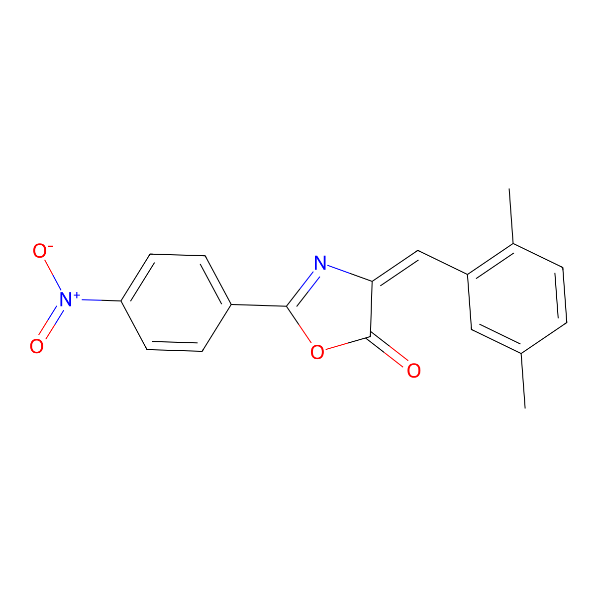 4-[(2,5-Dimethylphenyl)methylene]-2-(4-nitrophenyl)-5(4H)-oxazolone molecular structure, CAS 330440-44-3