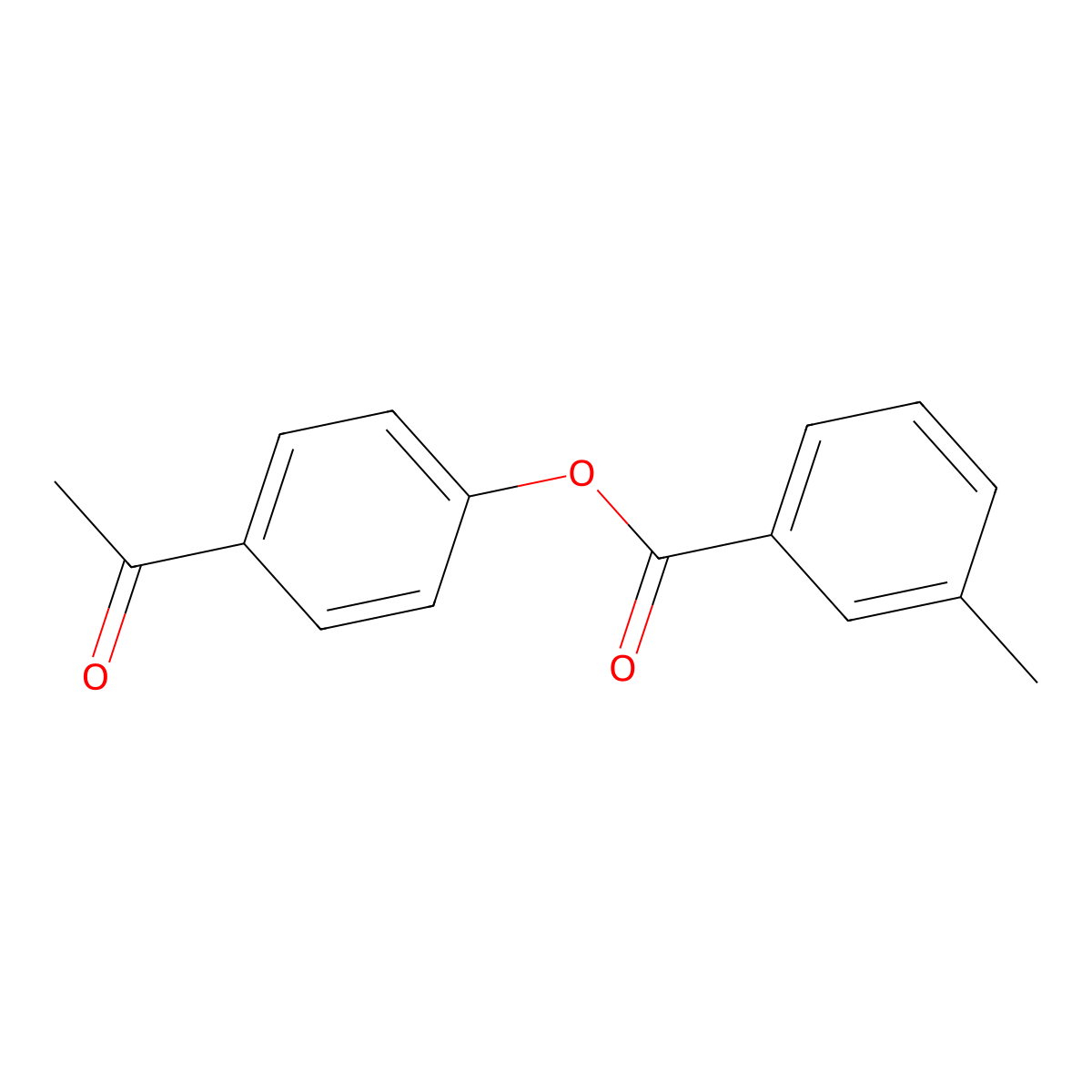 4-Acetylphenyl 3-methylbenzoate molecular structure, CAS 330440-82-9