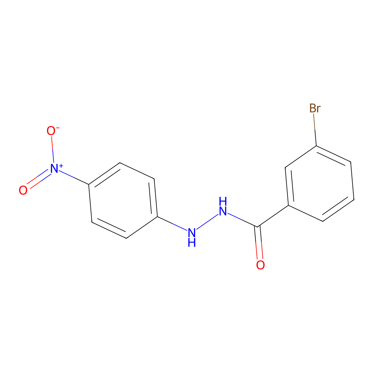 3-bromo-N'-{4-nitrophenyl}benzohydrazide molecular structure, CAS 330440-99-8