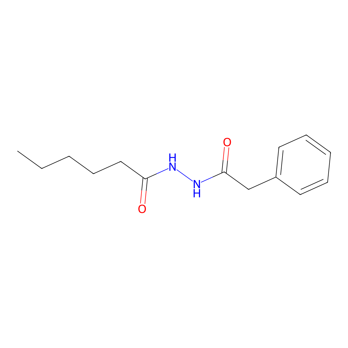 N'-(2-phenylacetyl)hexanehydrazide molecular structure, CAS 330441-12-8