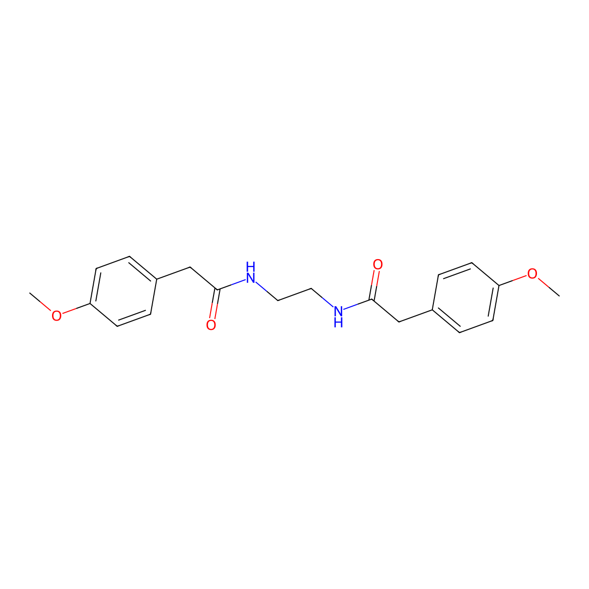 2-(4-methoxyphenyl)-N-[2-[[2-(4-methoxyphenyl)acetyl]amino]ethyl]acetamide molecular structure, CAS 330441-18-4