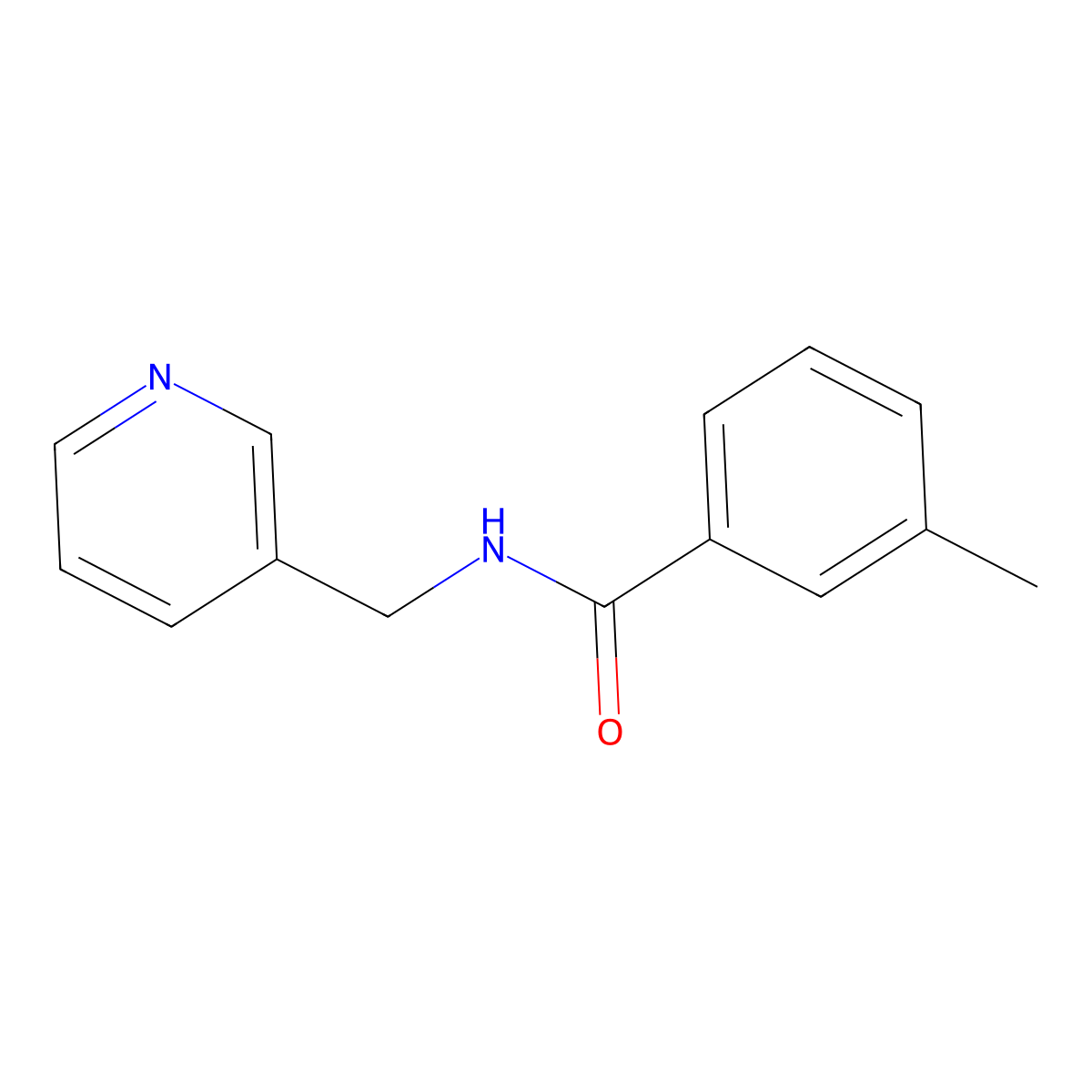 3-methyl-N-(3-pyridinylmethyl)benzamide molecular structure, CAS 330441-31-1