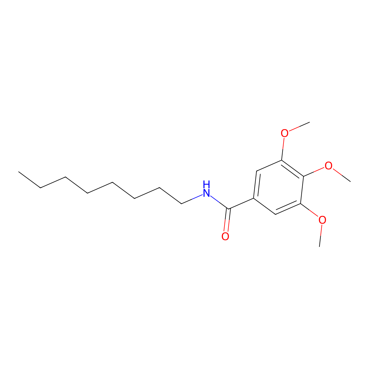 3,4,5-trimethoxy-N-octylbenzamide molecular structure, CAS 330441-36-6
