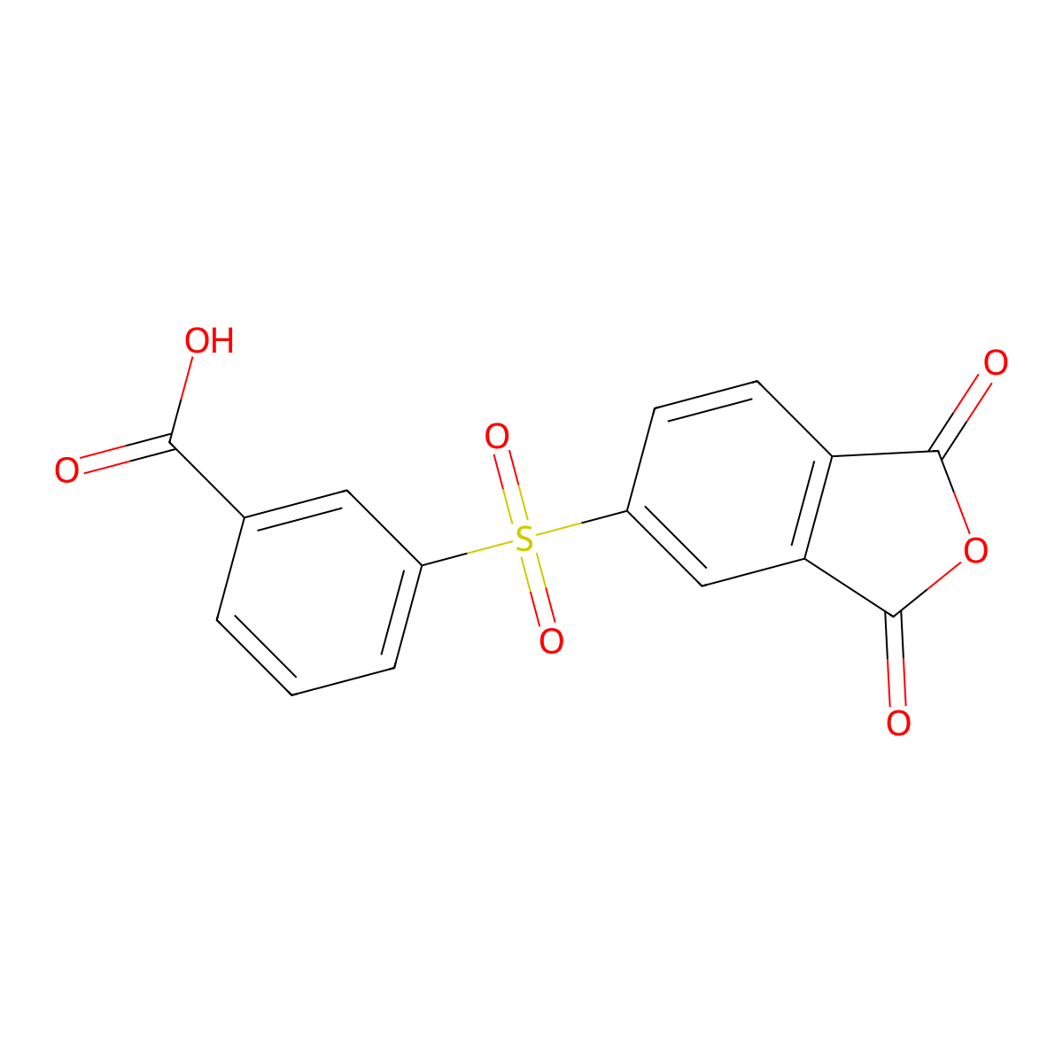 3-[(1,3-Dioxoisobenzofuran-5-yl)sulfonyl]benzoic acid molecular structure, CAS 330447-31-9