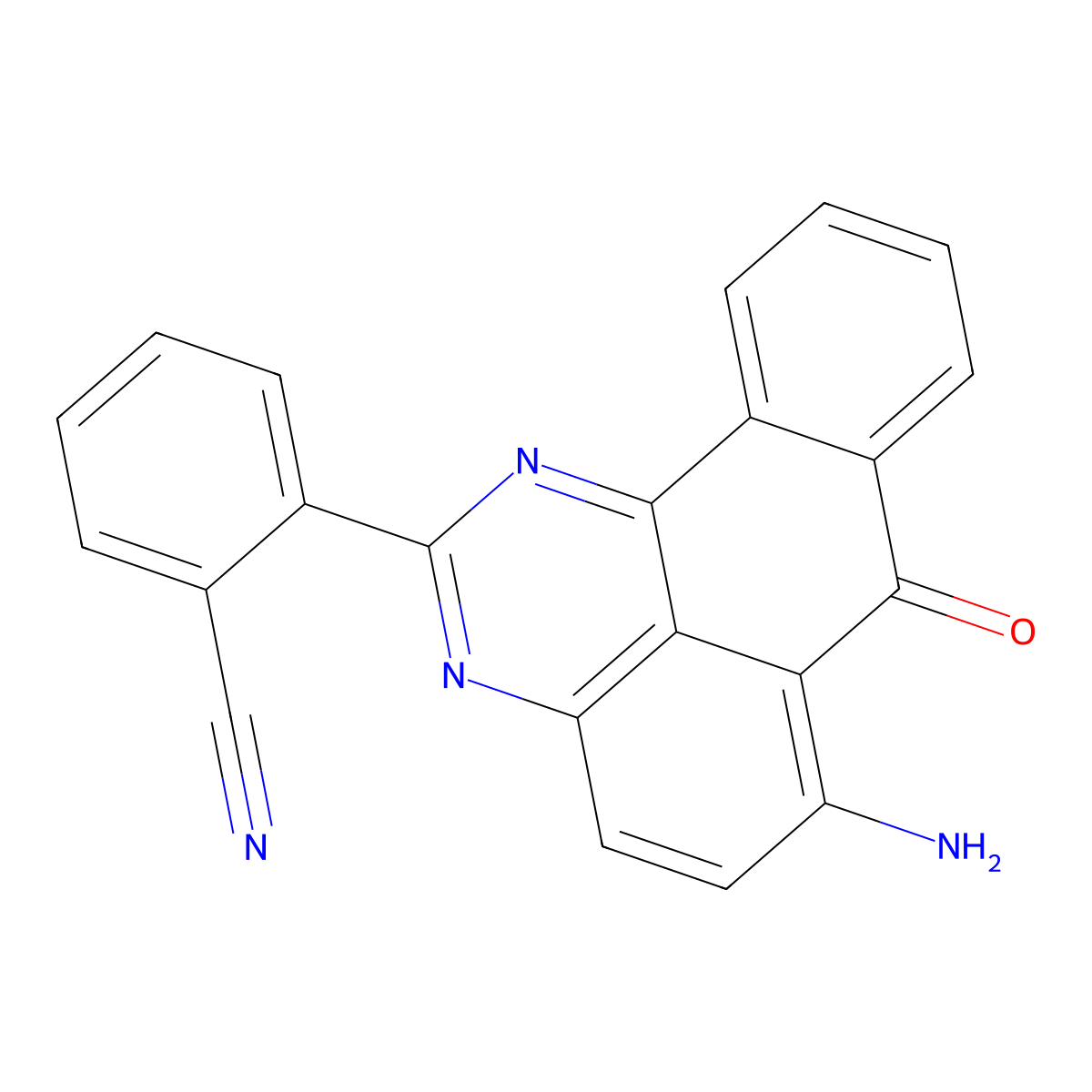 2-(6-Amino-7-oxo-7H-benzo[e]perimidin-2-yl)benzonitrile molecular structure, CAS 330447-45-5