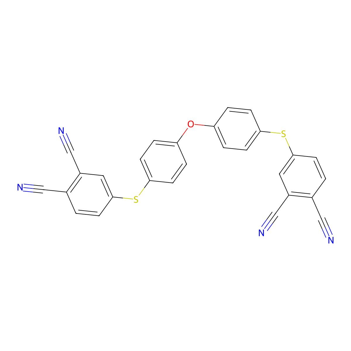 4-[4-[4-(3,4-Dicyanophenyl)sulfanylphenoxy]phenyl]sulfanylbenzene-1,2-dicarbonitrile molecular structure, CAS 330447-60-4