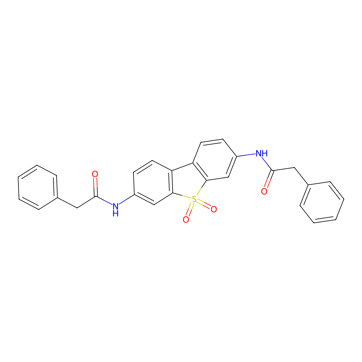 N-[5,5-dioxo-7-[(2-phenylacetyl)amino]dibenzothiophen-3-yl]-2-phenylacetamide molecular structure, CAS 330448-26-5