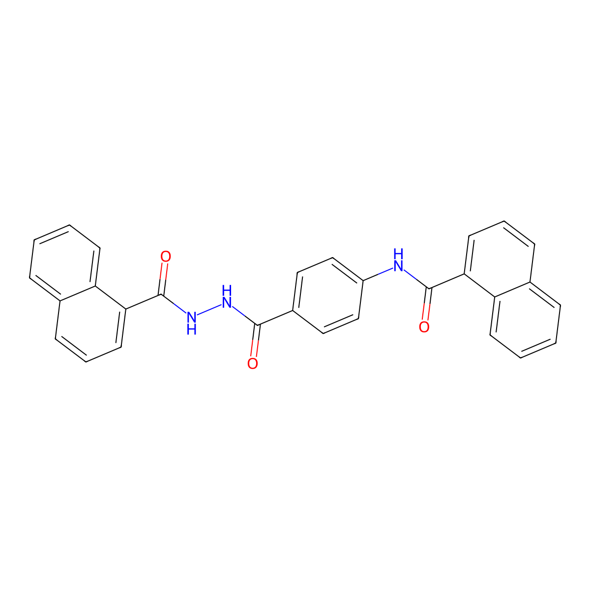 N-[4-[(naphthalene-1-carbonylamino)carbamoyl]phenyl]naphthalene-1-carboxamide molecular structure, CAS 330448-63-0