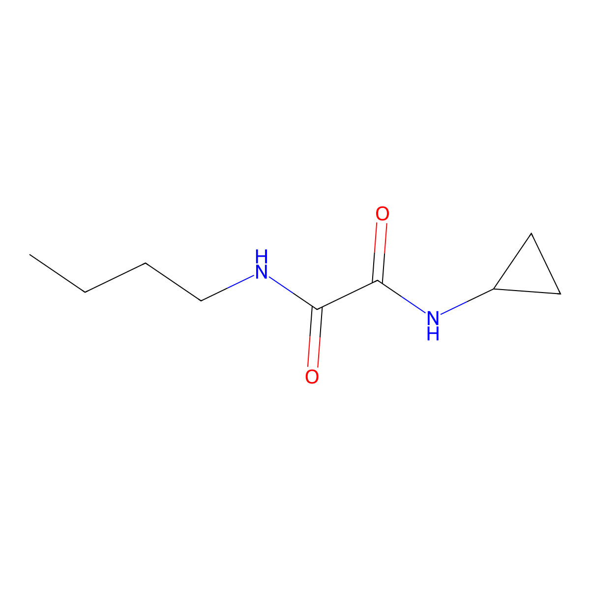 N-butyl-N'-cyclopropyloxamide molecular structure, CAS 330451-05-3