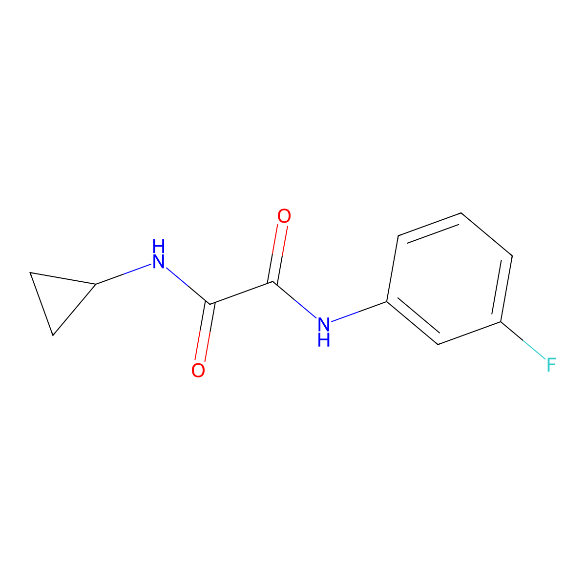 N-cyclopropyl-N'-(3-fluorophenyl)ethanediamide molecular structure, CAS 330451-06-4
