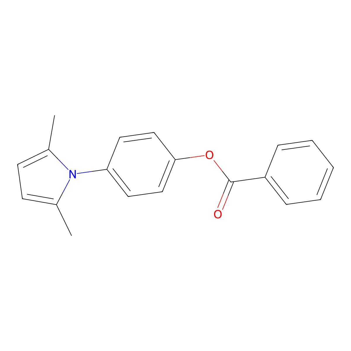 4-(2,5-dimethyl-1H-pyrrol-1-yl)phenyl benzoate molecular structure, CAS 330451-79-1