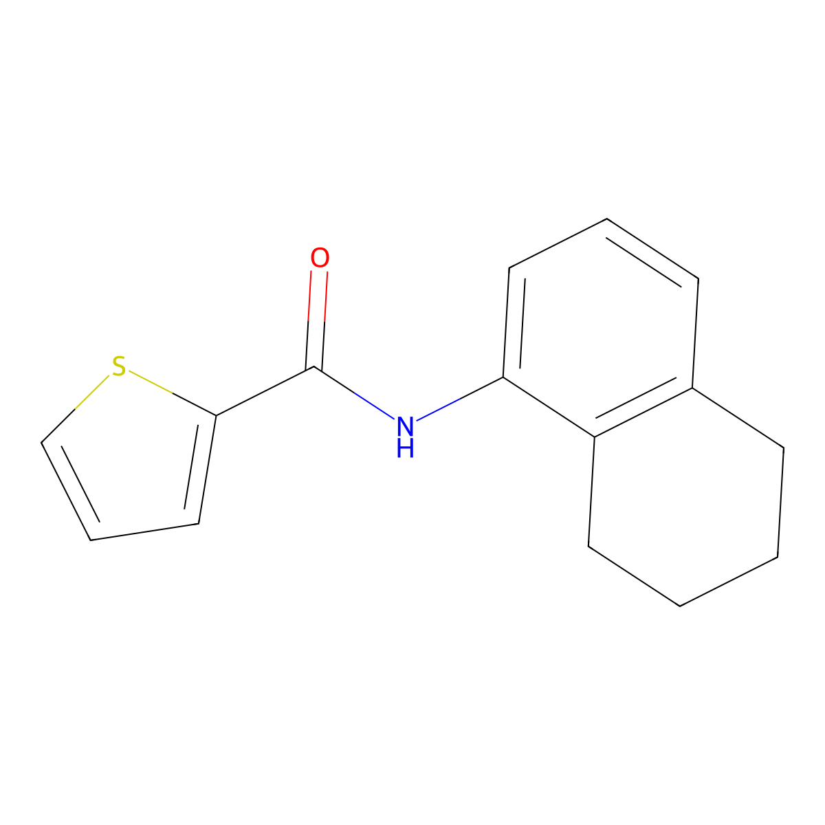 N-(5,6,7,8-tetrahydronaphthalen-1-yl)thiophene-2-carboxamide molecular structure, CAS 330459-21-7