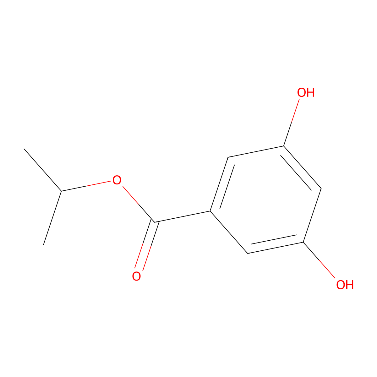 Isopropyl 3,5-Dihydroxybenzoate molecular structure, CAS 33046-40-1