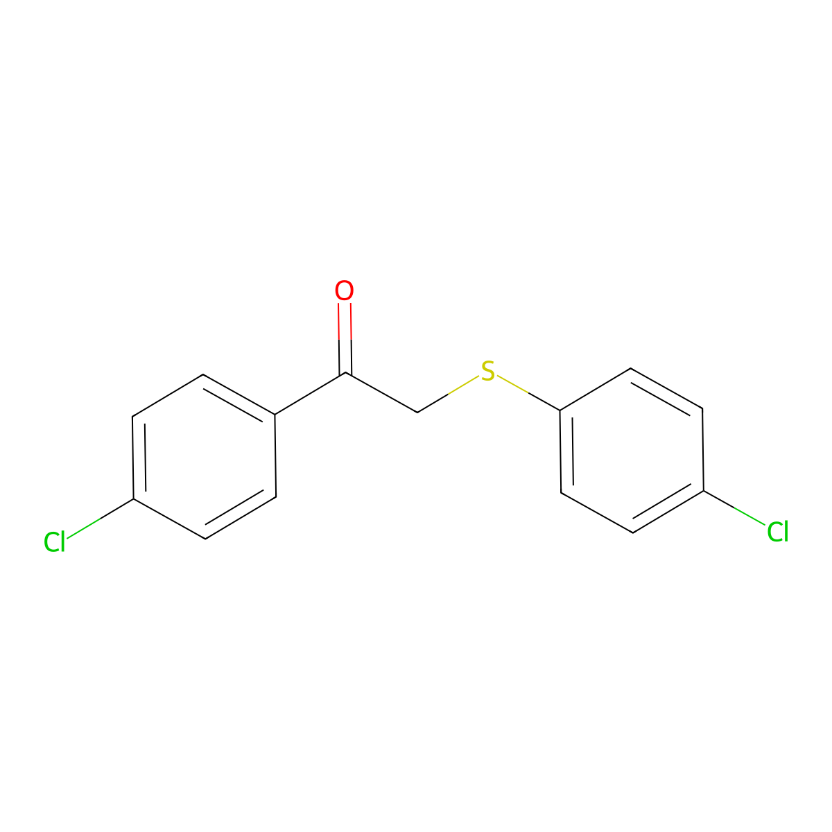 1-(4-Chlorophenyl)-2-[(4-chlorophenyl)sulfanyl]-1-ethanone molecular structure, CAS 33046-50-3