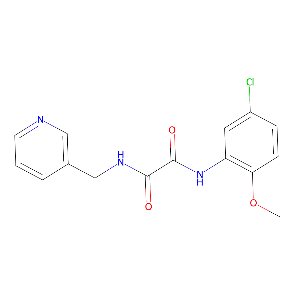 N'-(5-chloro-2-methoxyphenyl)-N-(pyridin-3-ylmethyl)oxamide molecular structure, CAS 330460-10-1
