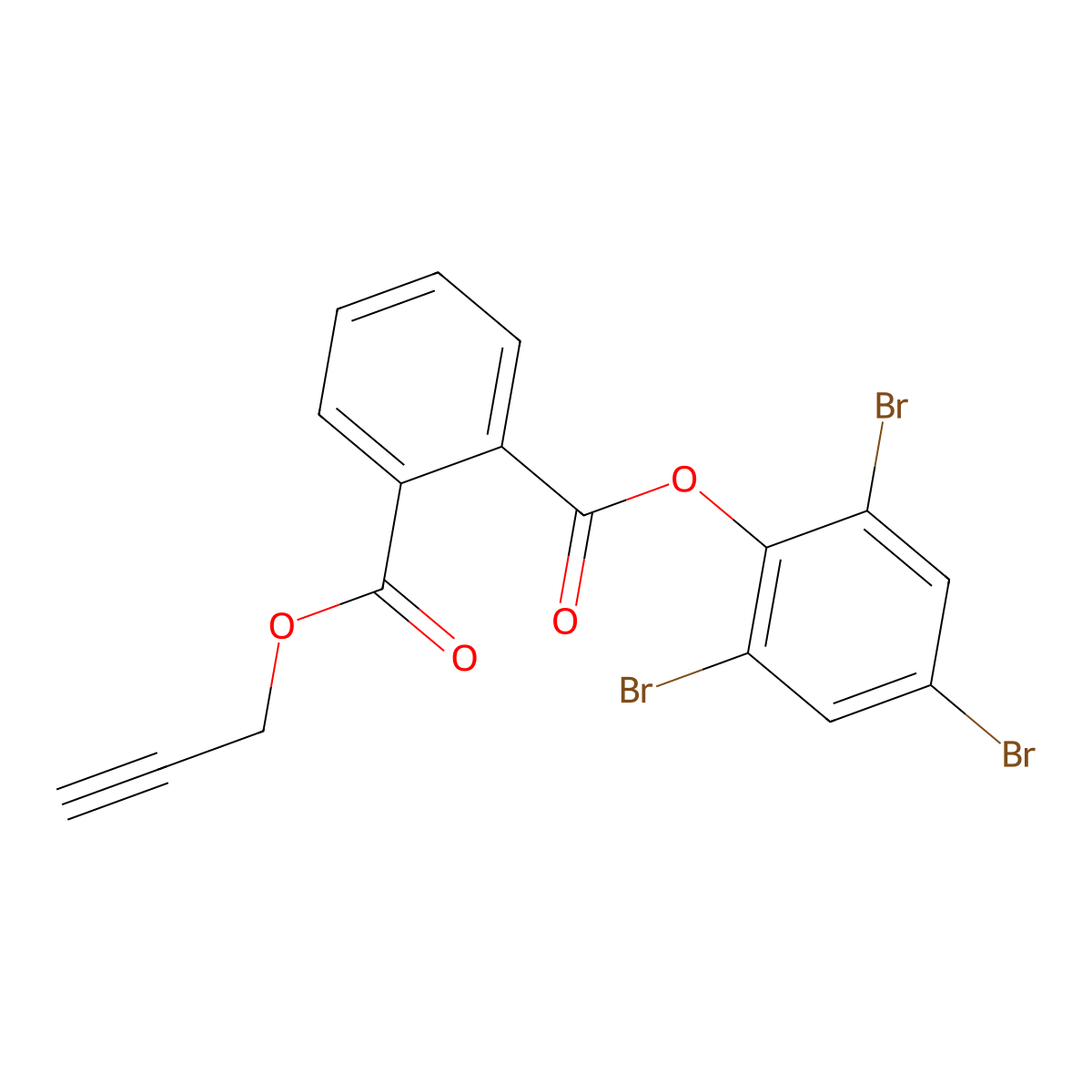 2-Propyn-1-yl 2,4,6-tribromophenyl phthalate molecular structure, CAS 330460-32-7