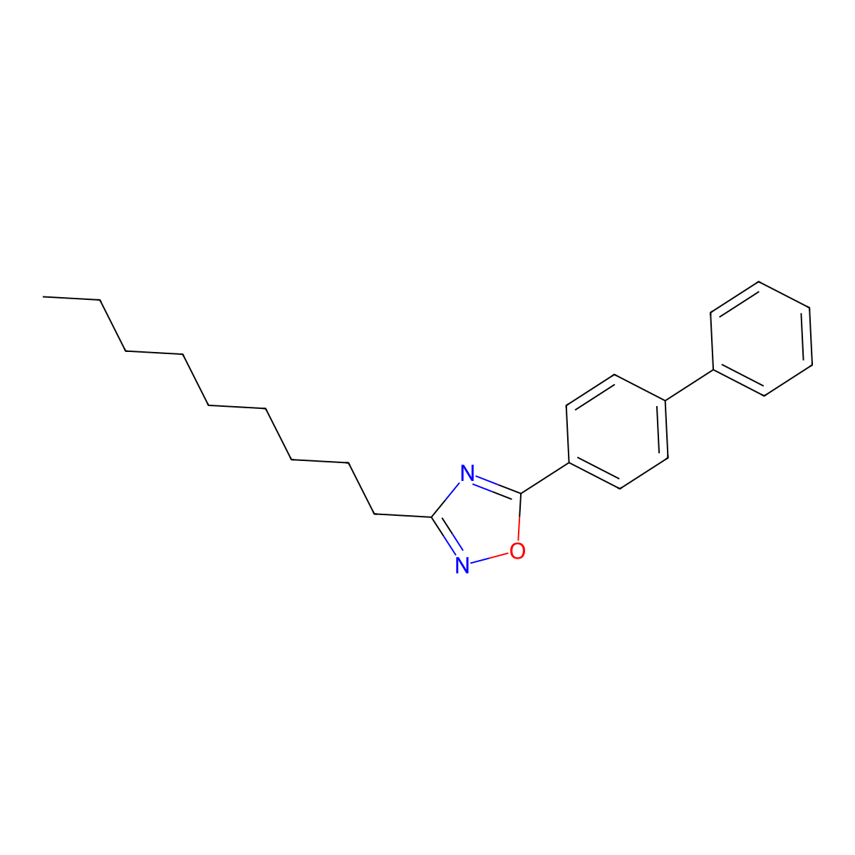 5-(Biphenyl-4-yl)-3-nonyl-1,2,4-oxadiazole molecular structure, CAS 330460-80-5