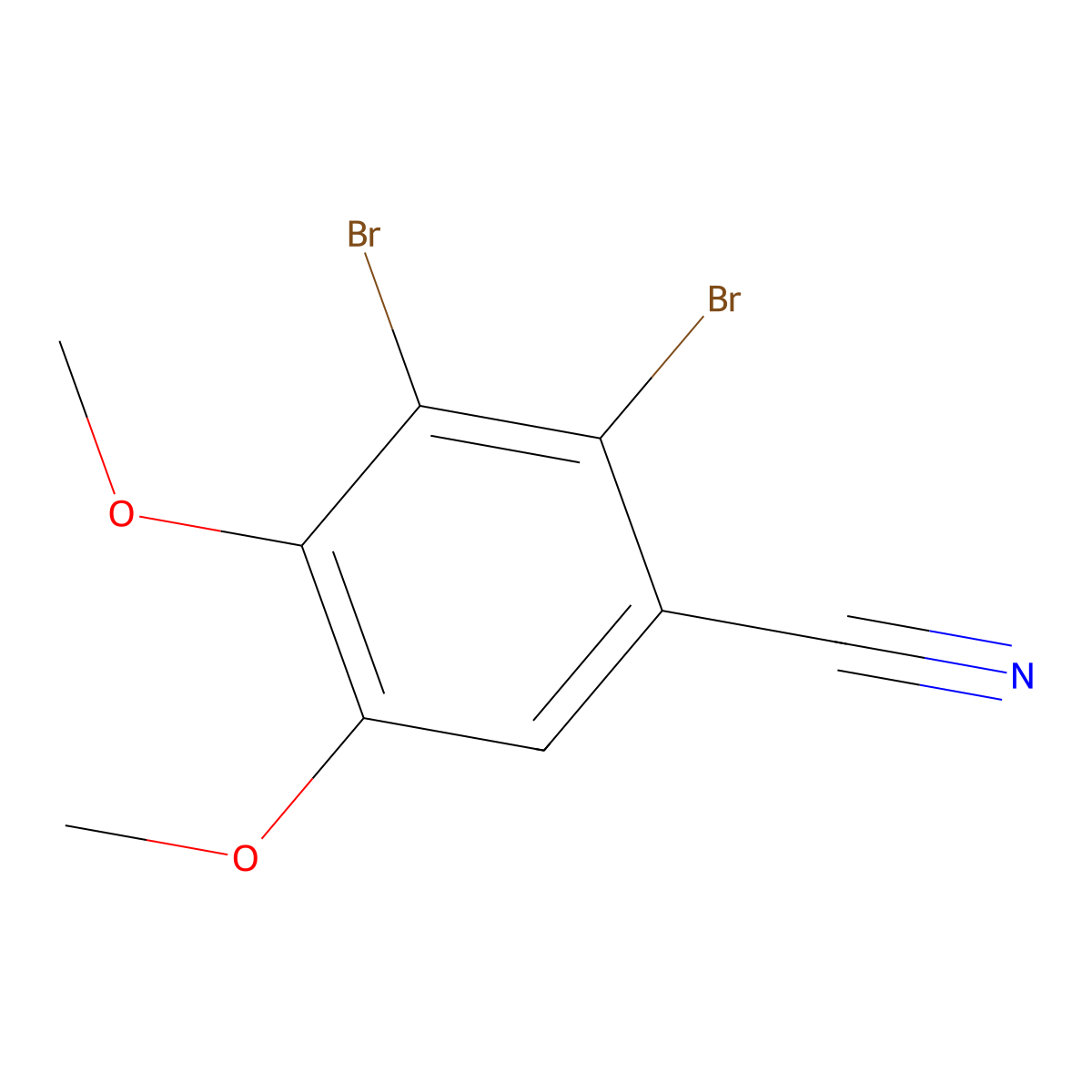 2,3-Dibromo-4,5-dimethoxybenzonitrile molecular structure, CAS 330462-55-0