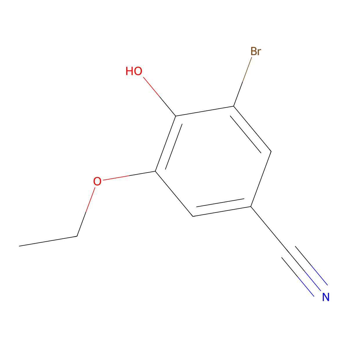3-Bromo-5-ethoxy-4-hydroxybenzonitrile molecular structure, CAS 330462-57-2