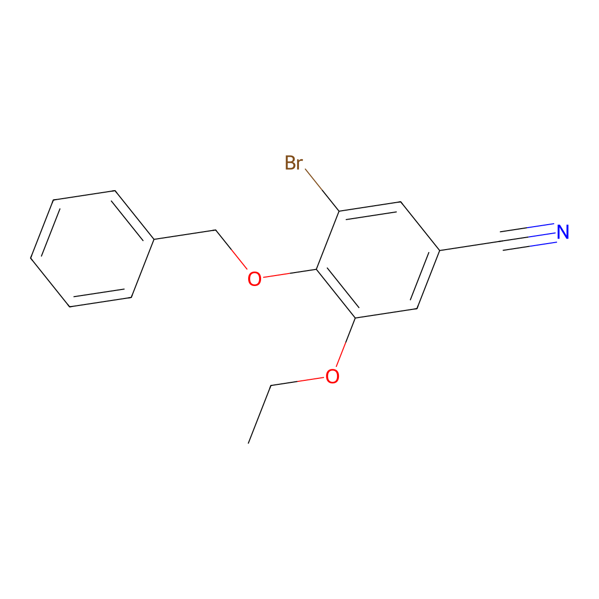 4-(Benzyloxy)-3-bromo-5-ethoxybenzonitrile molecular structure, CAS 330462-61-8