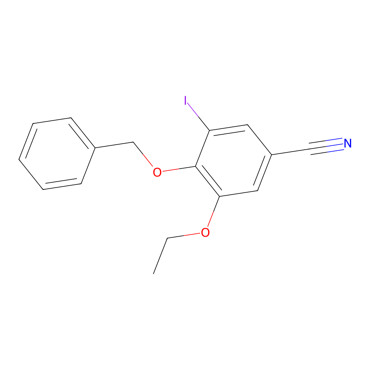 4-(Benzyloxy)-3-ethoxy-5-iodobenzonitrile molecular structure, CAS 330462-62-9