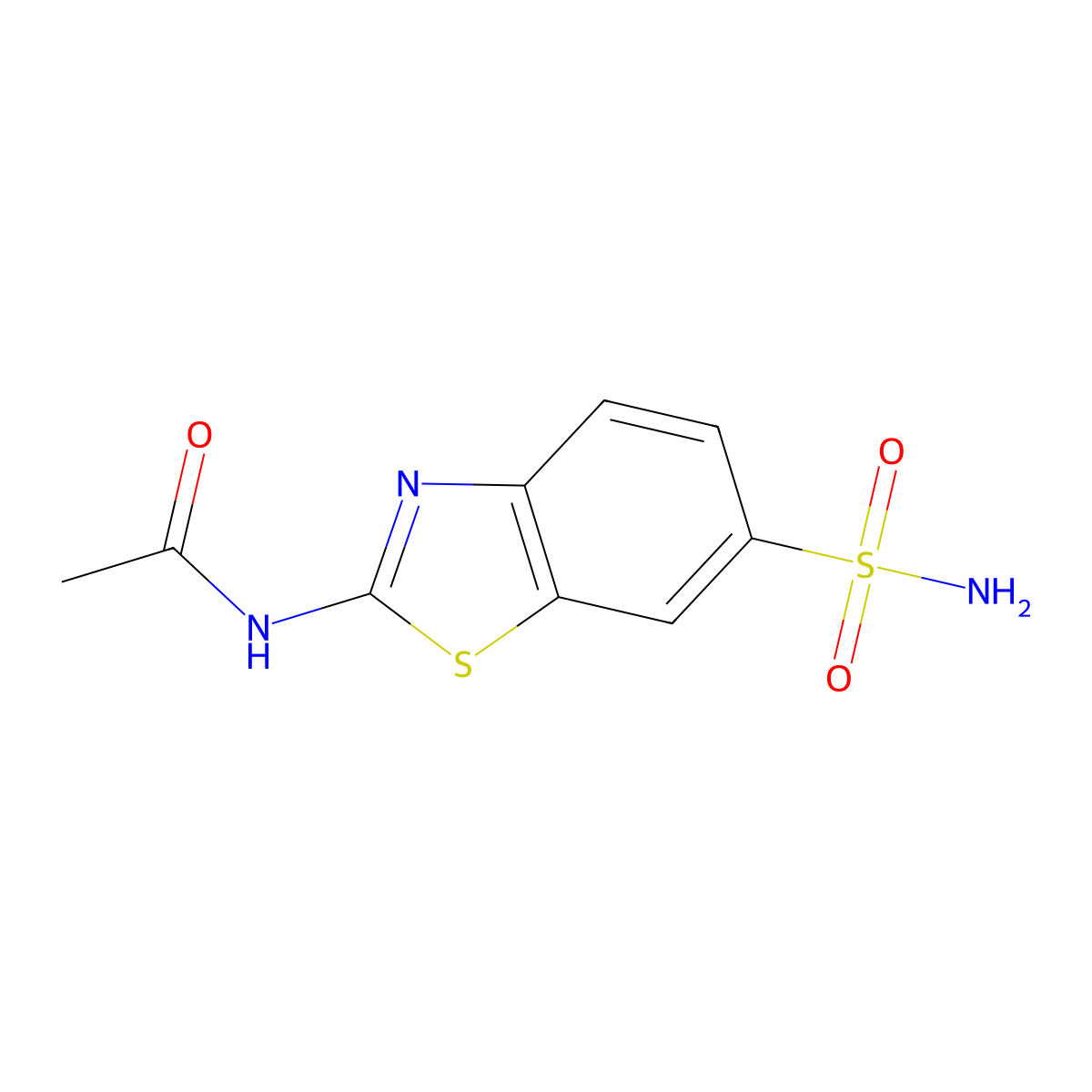 N-(6-sulfamoyl-1,3-benzothiazol-2-yl)acetamide molecular structure, CAS 330462-63-0