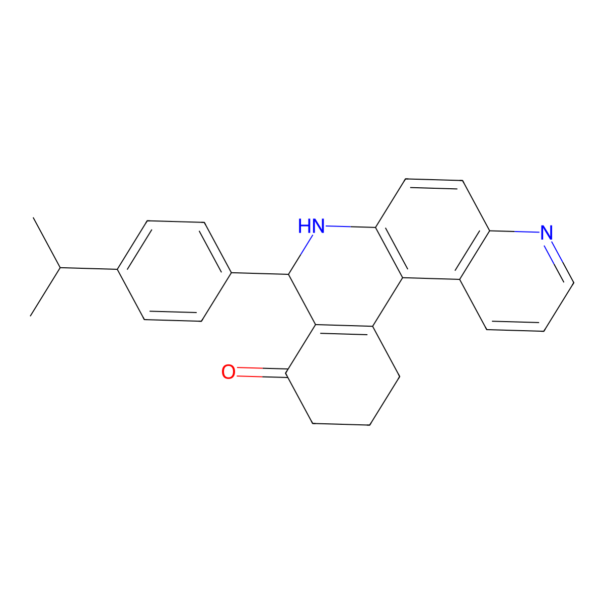 8-(4-isopropylphenyl)-8,10,11,12-tetrahydrobenzo[a][4,7]phenanthrolin-9(7H)-one molecular structure, CAS 330465-70-8