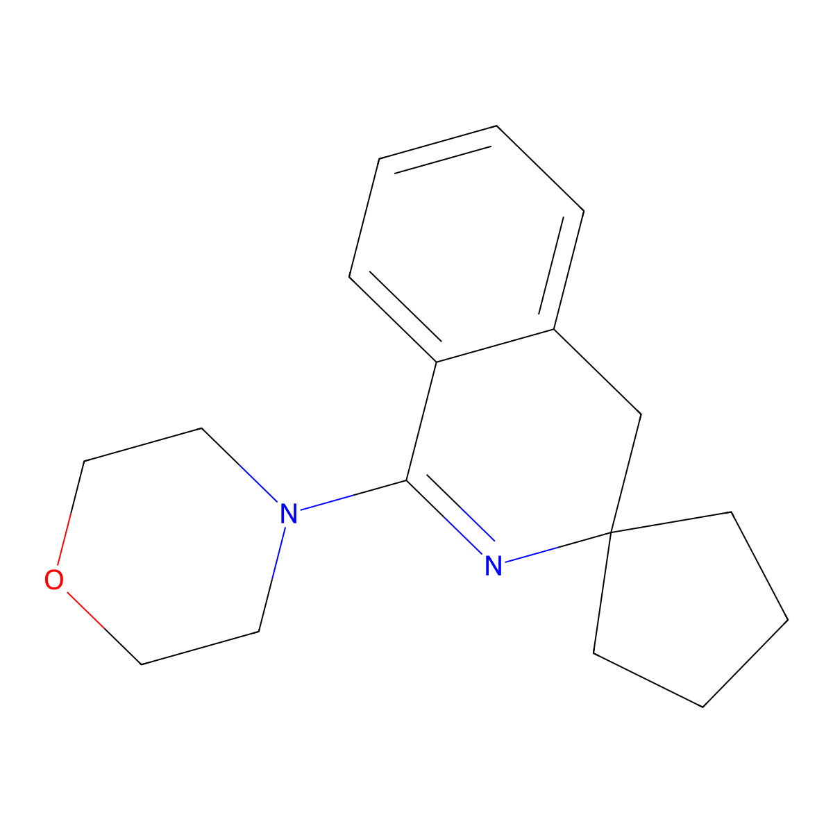 4-spiro[4H-isoquinoline-3,1'-cyclopentane]-1-ylmorpholine molecular structure, CAS 330465-90-2