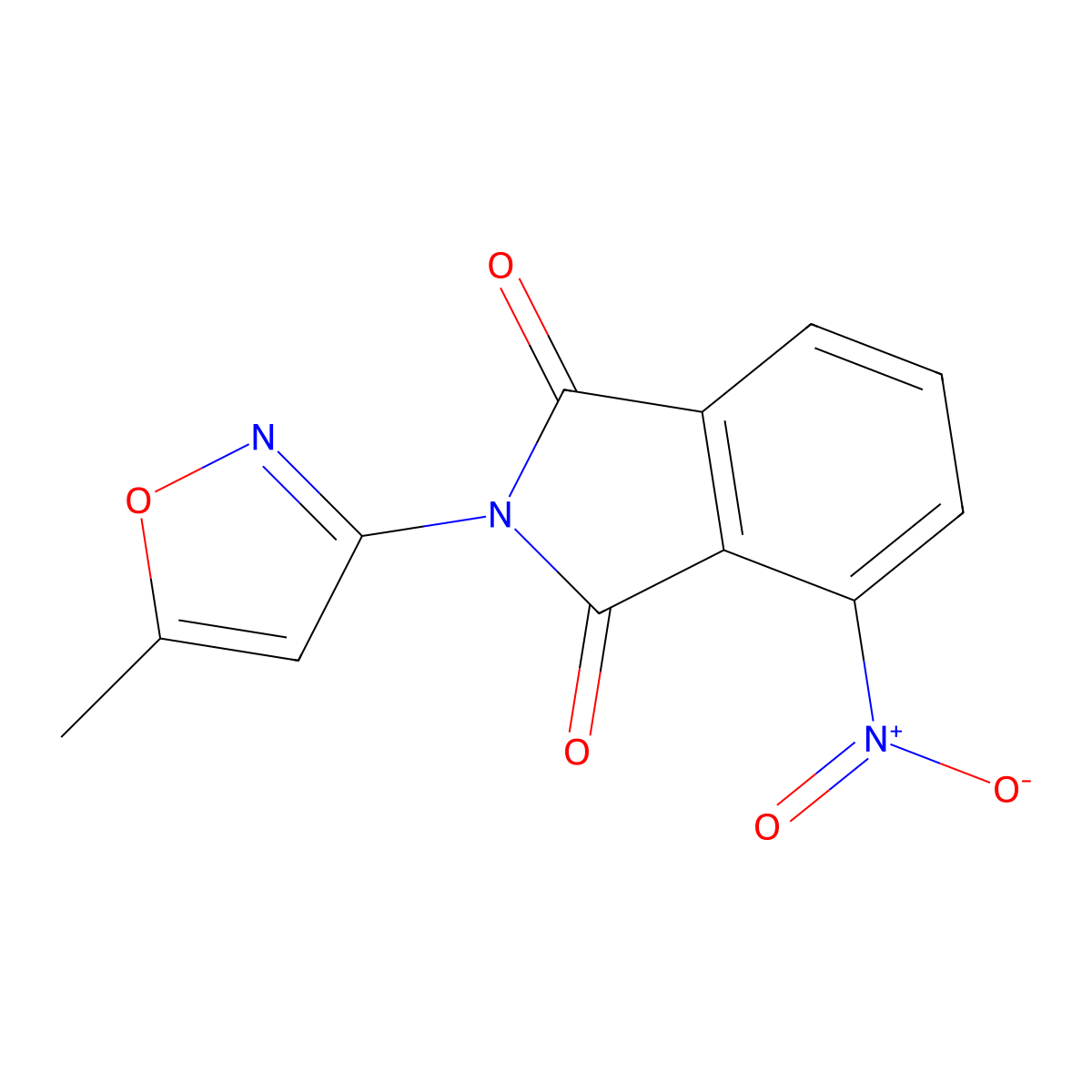 2-(5-Methyl-1,2-oxazol-3-yl)-4-nitroisoindole-1,3-dione molecular structure, CAS 330466-18-7
