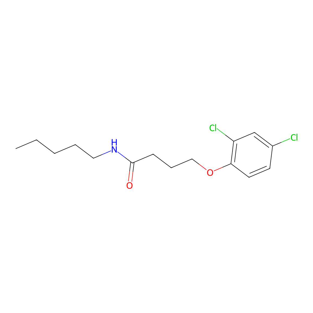 4-(2,4-dichlorophenoxy)-N-pentylbutanamide molecular structure, CAS 330466-32-5