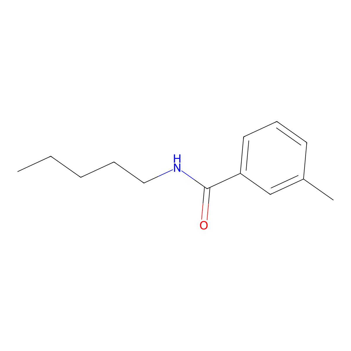 3-methyl-N-pentylbenzamide molecular structure, CAS 330466-41-6
