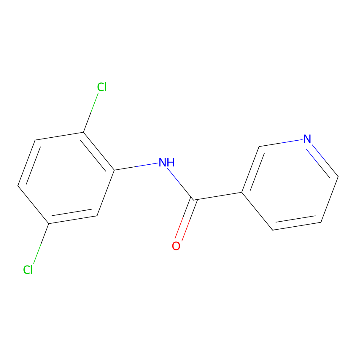 N-(2,5-dichlorophenyl)pyridine-3-carboxamide molecular structure, CAS 330466-43-8