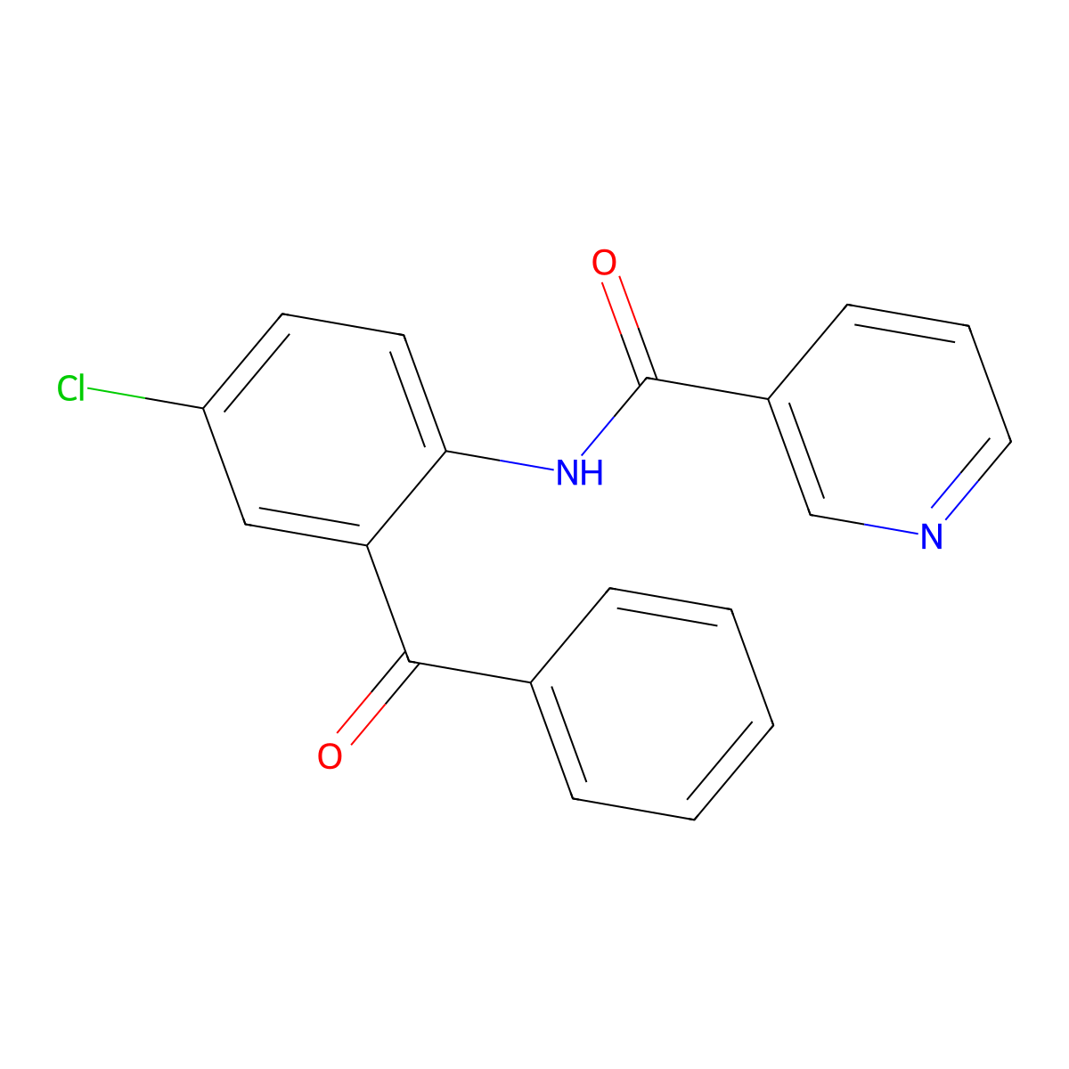 N-(2-benzoyl-4-chlorophenyl)pyridine-3-carboxamide molecular structure, CAS 330466-50-7
