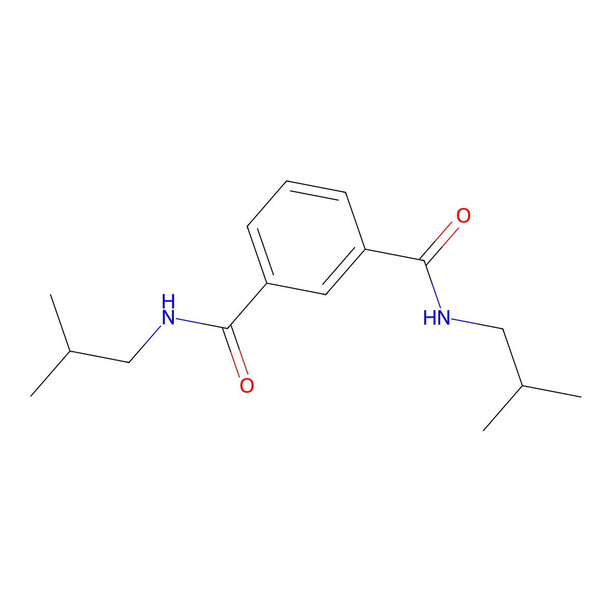 1-N,3-N-bis(2-methylpropyl)benzene-1,3-dicarboxamide molecular structure, CAS 330466-59-6