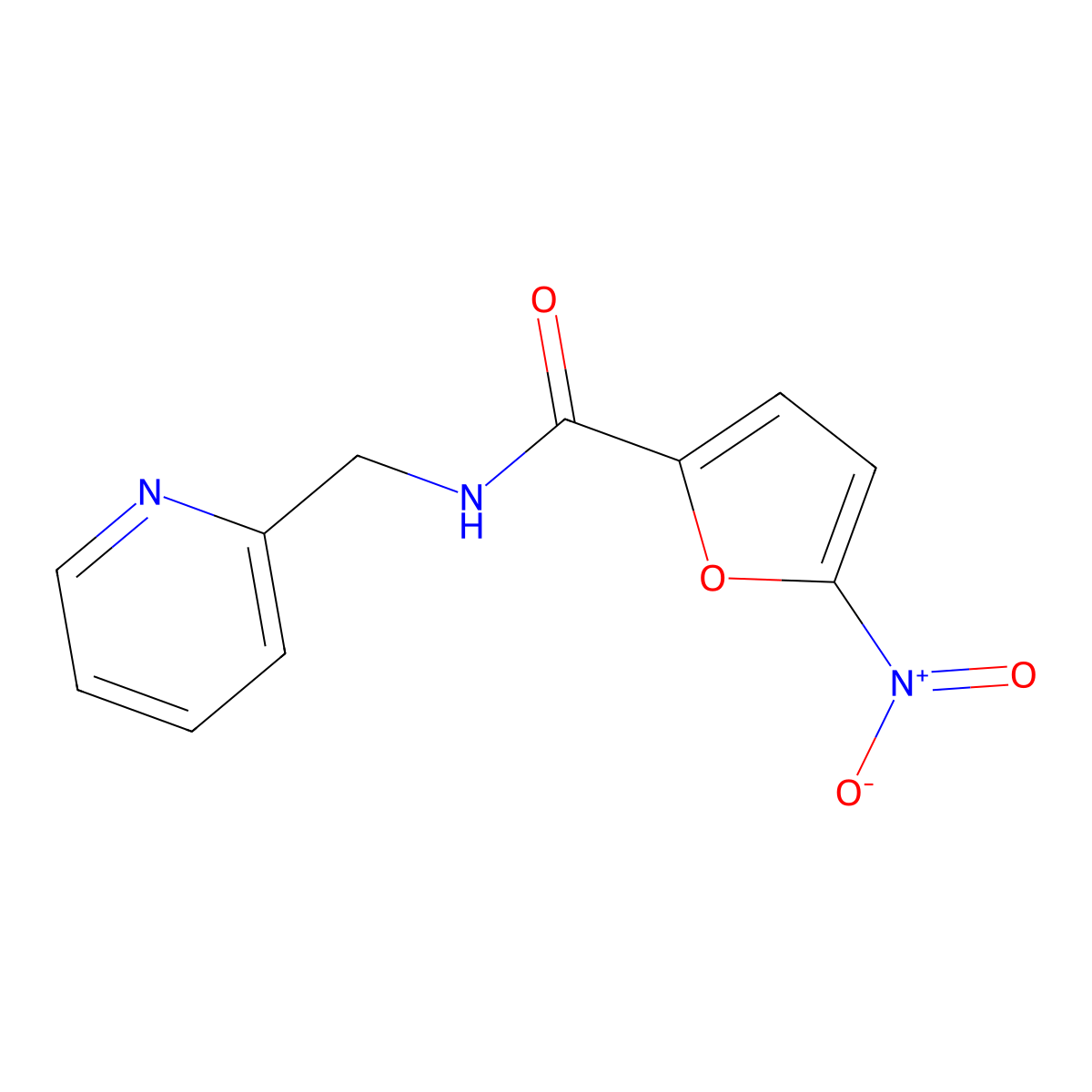 5-nitro-N-(pyridin-2-ylmethyl)furan-2-carboxamide molecular structure, CAS 330466-62-1