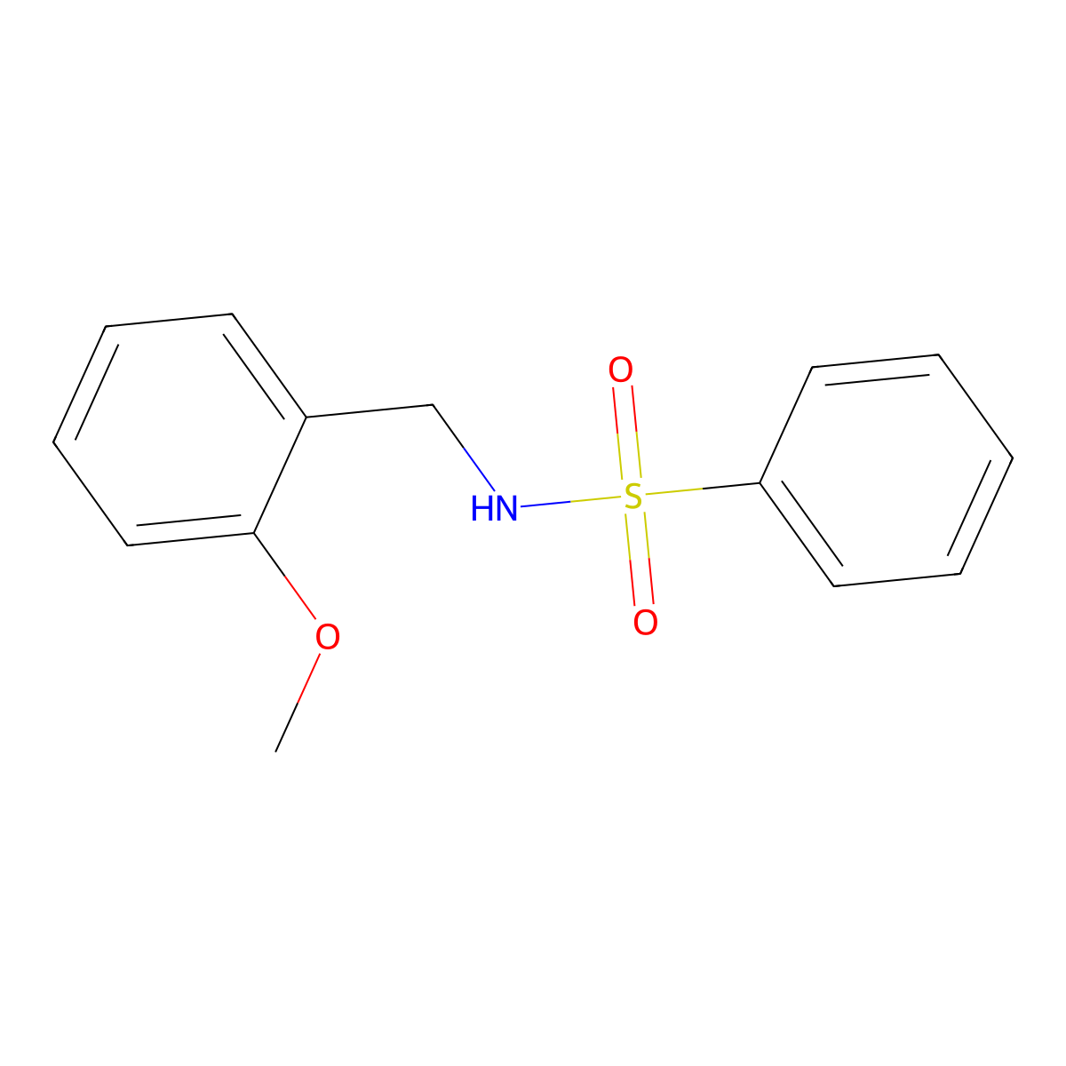 N-[(2-methoxyphenyl)methyl]benzenesulfonamide molecular structure, CAS 330466-81-4