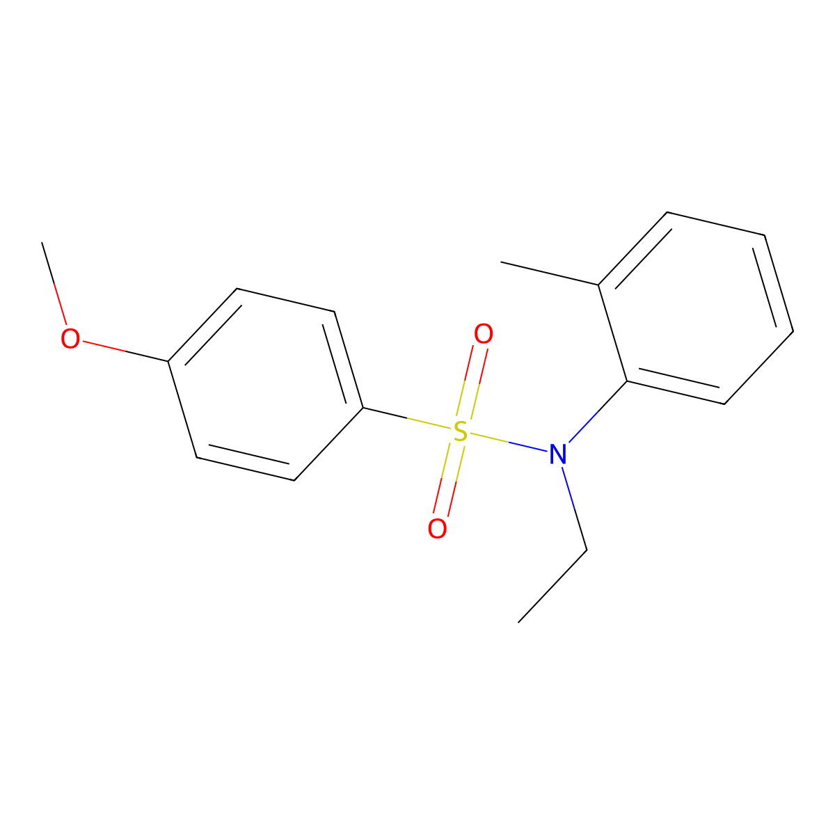 N-ethyl-4-methoxy-N-(2-methylphenyl)benzenesulfonamide molecular structure, CAS 330467-04-4