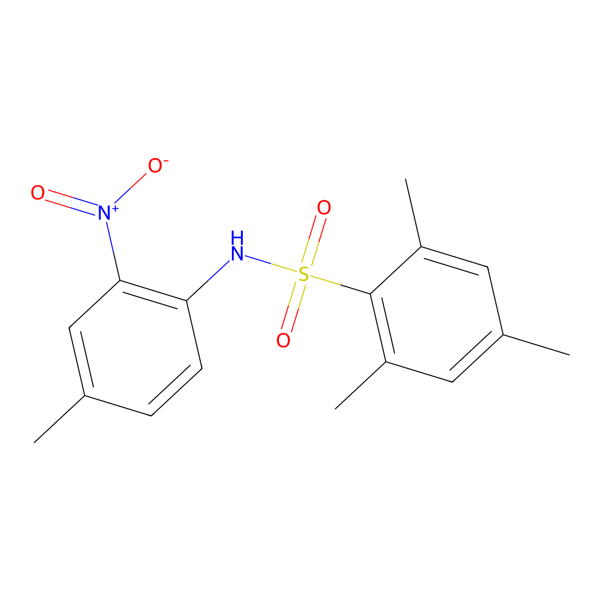 2,4,6-trimethyl-N-(4-methyl-2-nitrophenyl)benzenesulfonamide molecular structure, CAS 330467-15-7