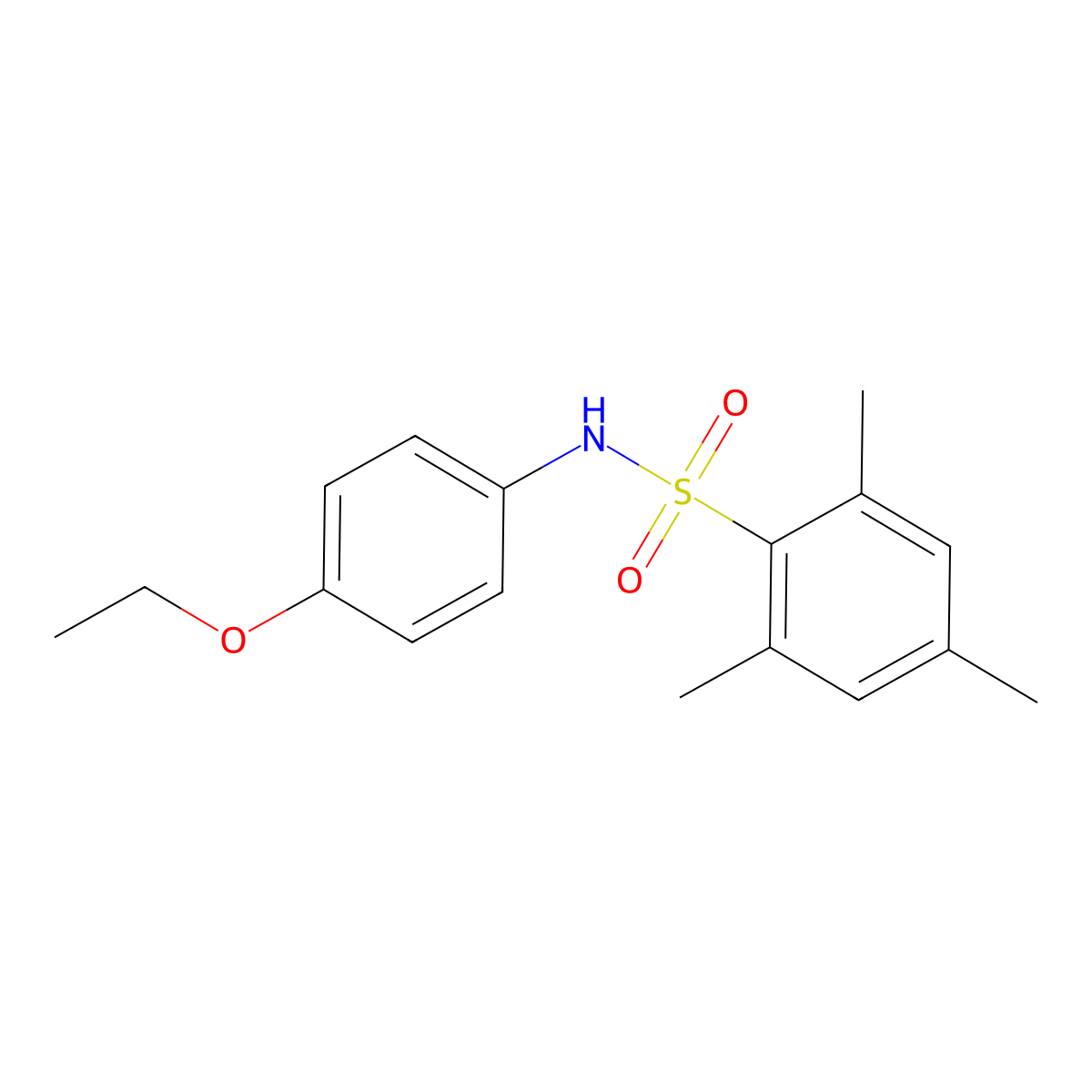 N-(4-ethoxyphenyl)-2,4,6-trimethylbenzenesulfonamide molecular structure, CAS 330467-16-8