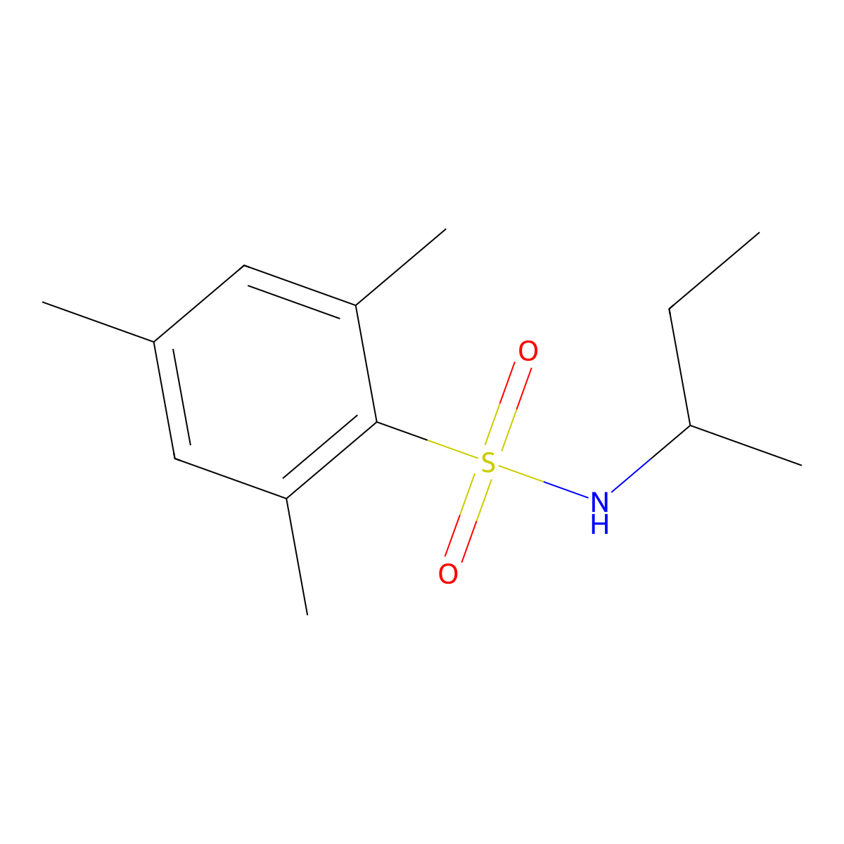 N-(sec-butyl)-2,4,6-trimethylbenzenesulfonamide molecular structure, CAS 330467-23-7
