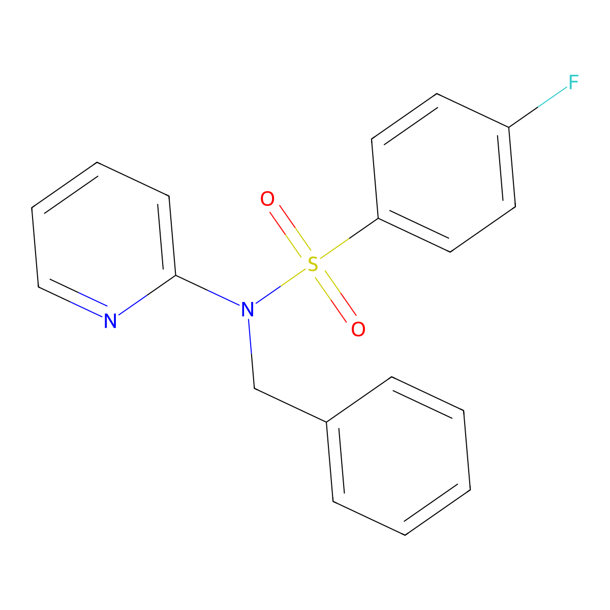 [(4-Fluorophenyl)sulfonyl]benzyl-2-pyridylamine molecular structure, CAS 330467-36-2