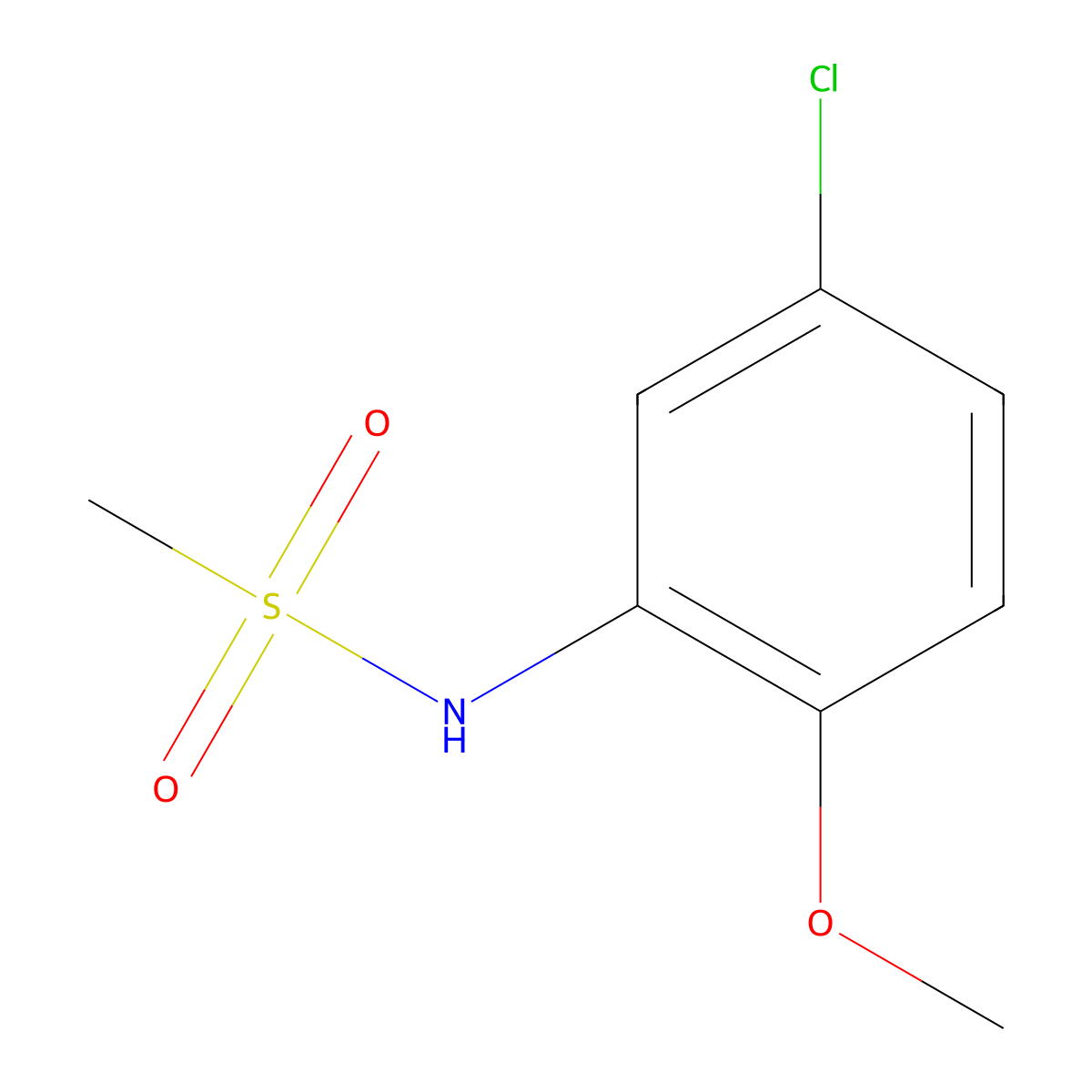 N-(5-chloro-2-methoxyphenyl)methanesulfonamide molecular structure, CAS 330467-42-0