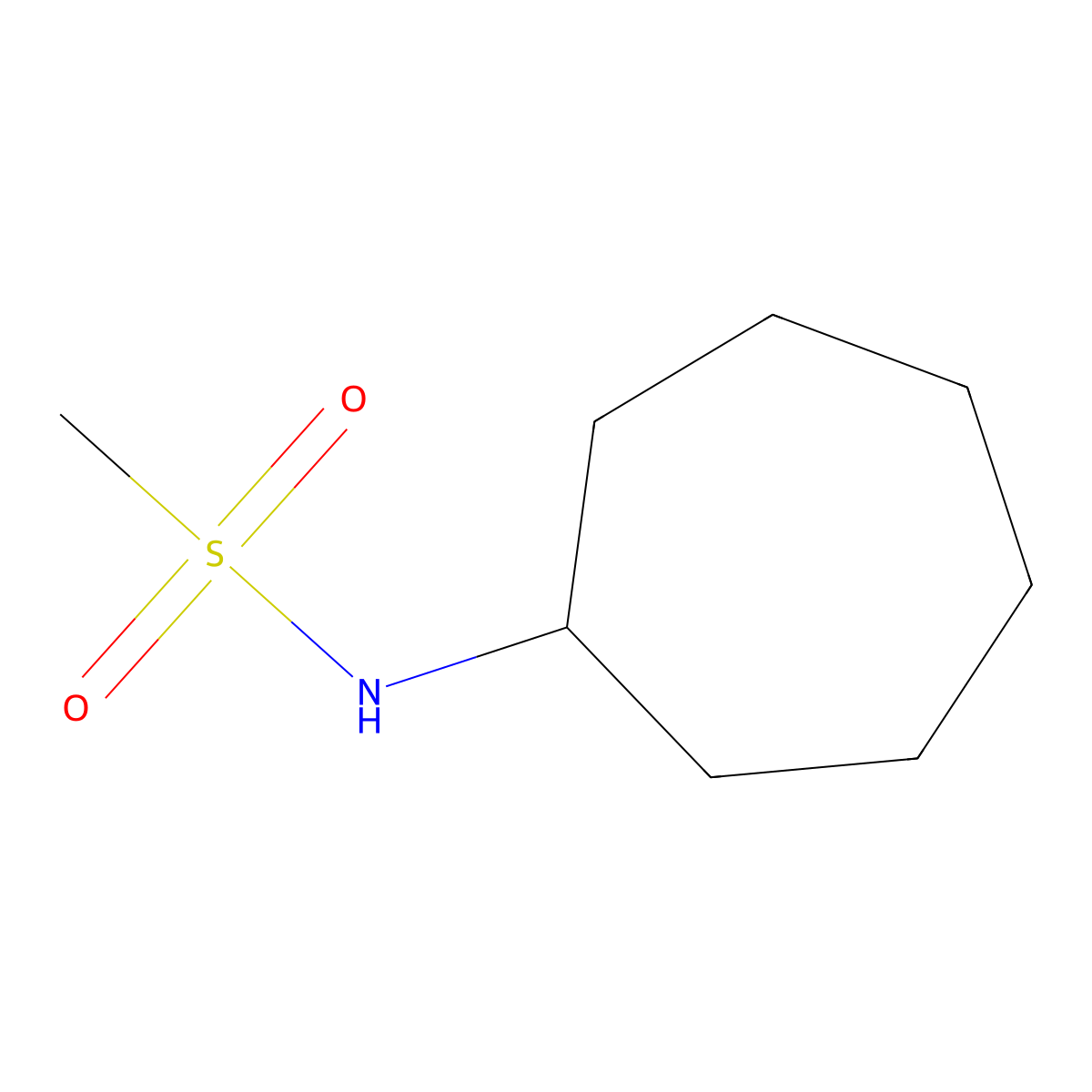 N-Cycloheptylmethanesulfonamide molecular structure, CAS 330467-47-5