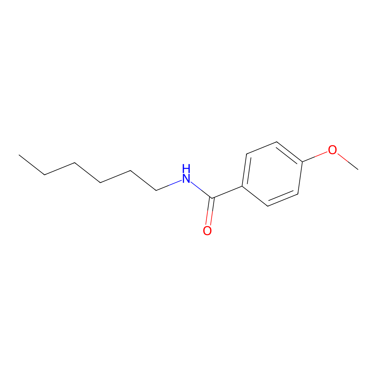 N-hexyl-4-methoxybenzamide molecular structure, CAS 330467-48-6