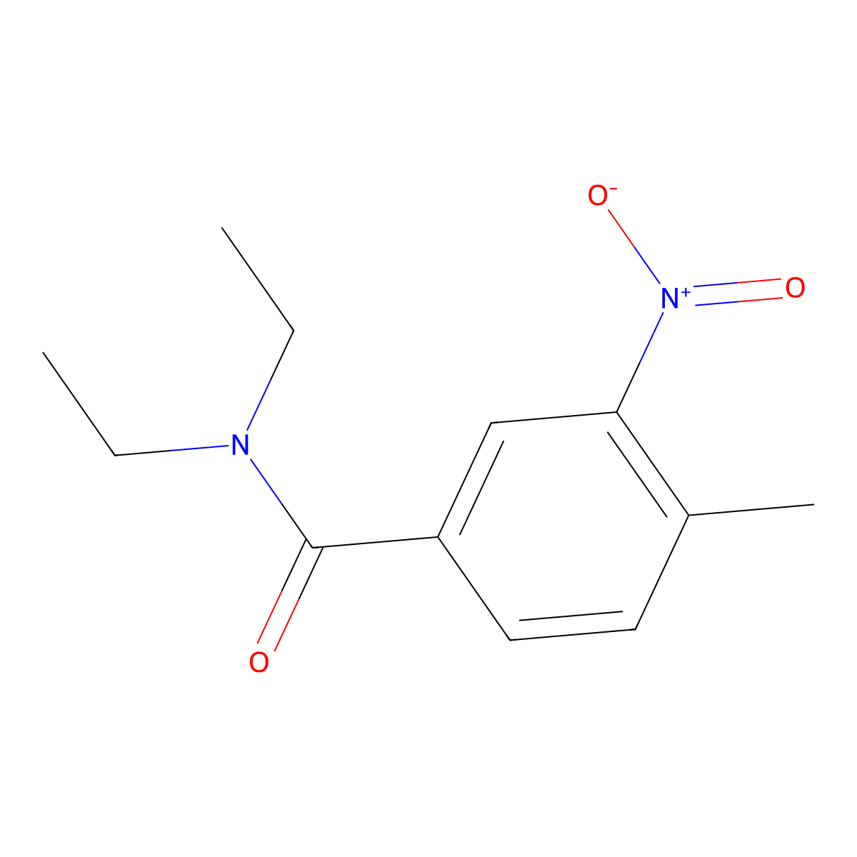 N,N-diethyl-4-methyl-3-nitrobenzamide molecular structure, CAS 330467-49-7