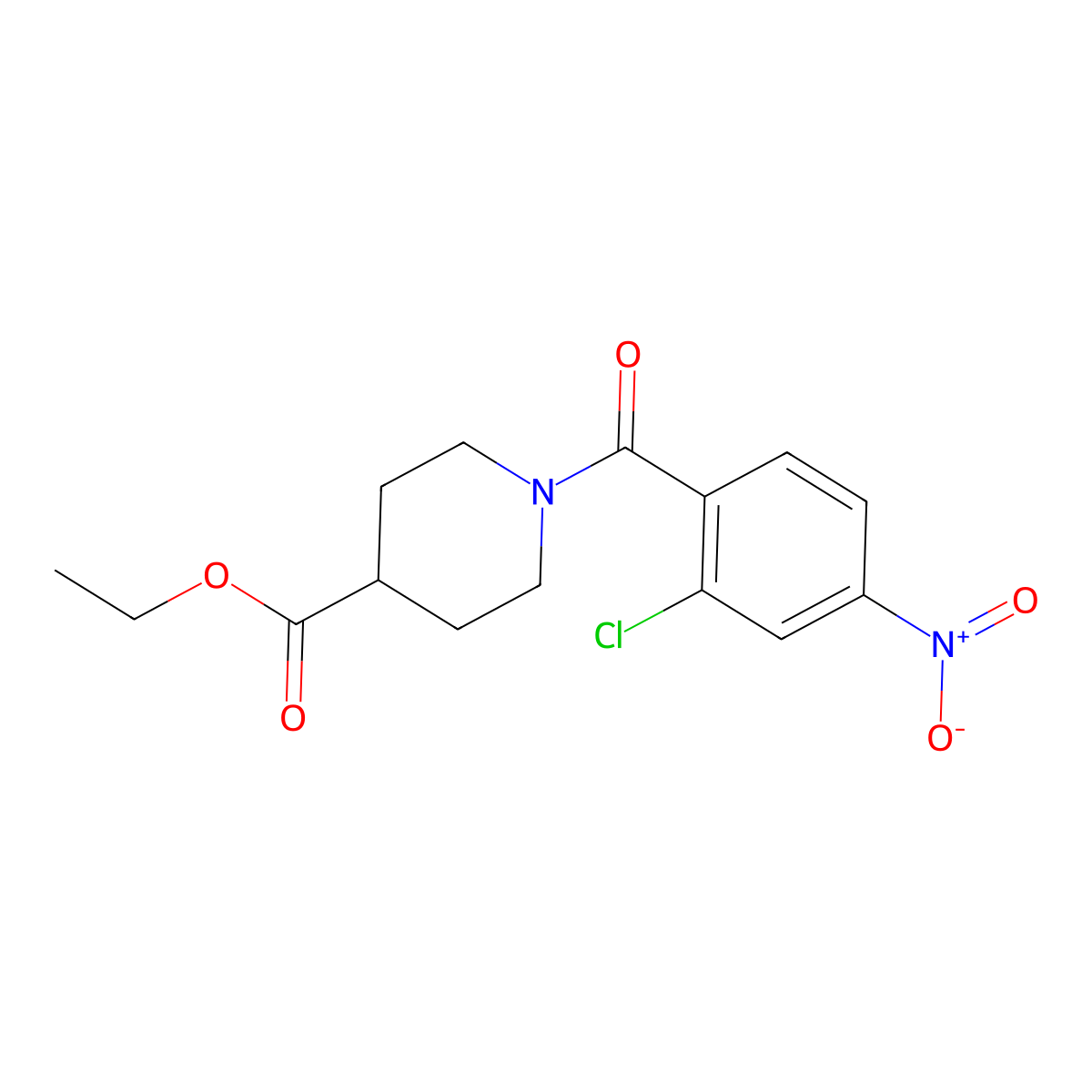 Ethyl 1-(2-chloro-4-nitrobenzoyl)piperidine-4-carboxylate molecular structure, CAS 330467-81-7