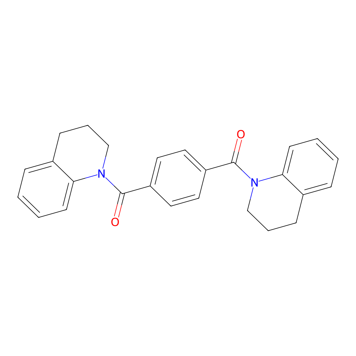 [4-(3,4-dihydro-2H-quinoline-1-carbonyl)phenyl]-(3,4-dihydro-2H-quinolin-1-yl)methanone molecular structure, CAS 330467-86-2