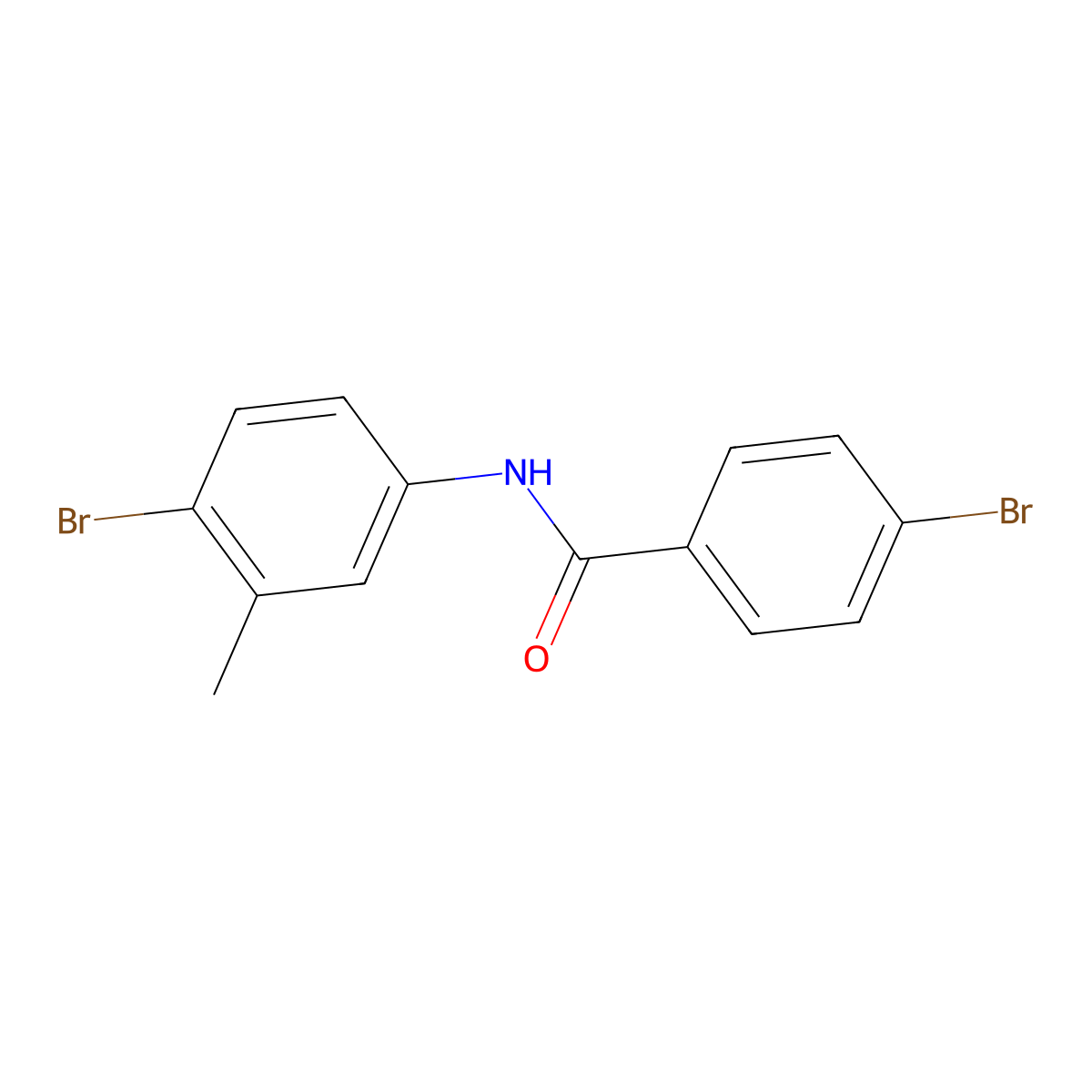 4-bromo-N-(4-bromo-3-methylphenyl)benzamide molecular structure, CAS 330467-90-8