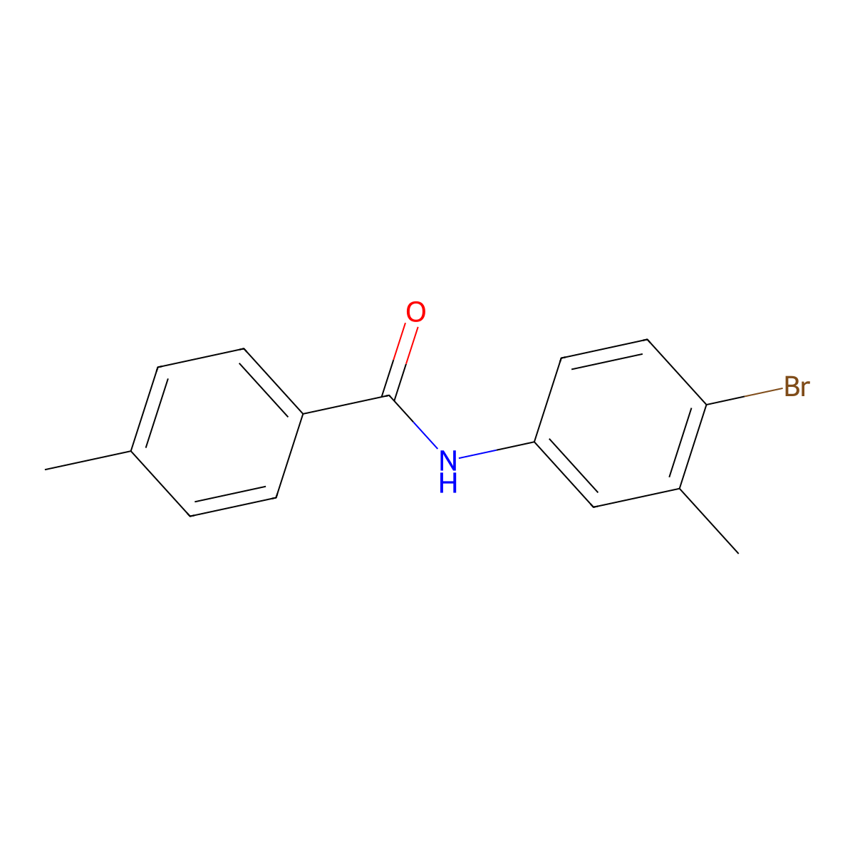 N-(4-bromo-3-methylphenyl)-4-methylbenzamide molecular structure, CAS 330467-92-0