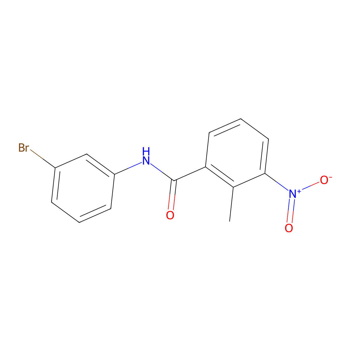 N-(3-bromophenyl)-2-methyl-3-nitrobenzamide molecular structure, CAS 330468-00-3